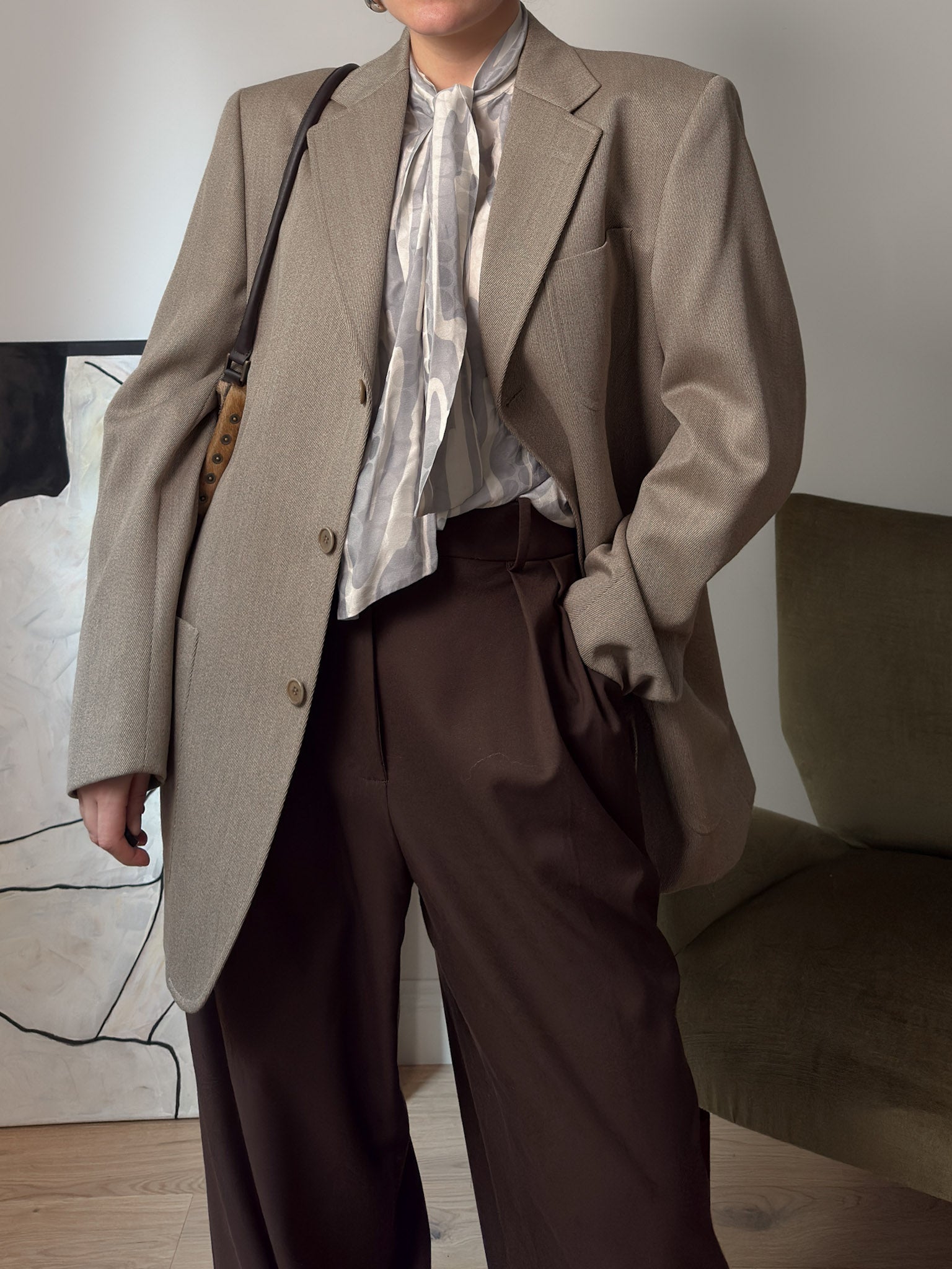 Pure wool sand blazer