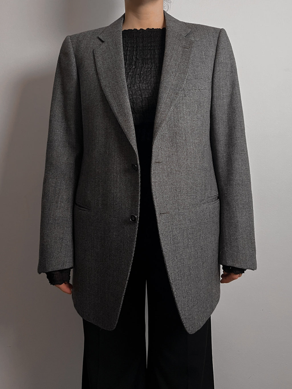 Pure wool check blazer