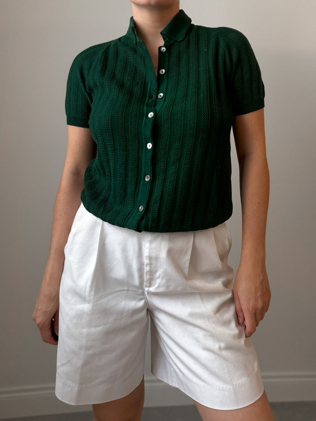 Pure cotton green polo
