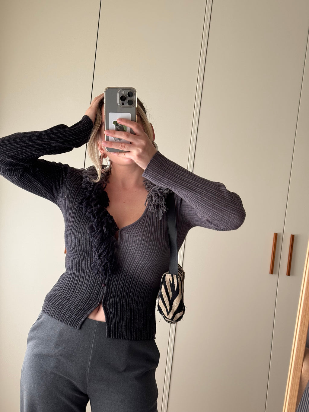 Roberto Cavalli grey cardigan