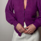 Super kid mohair violet cardigan