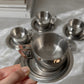 Tazzine e piattini da caffè in acciaio inox