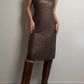 Beads and sequins bronze dress