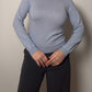 Pure merino wool sky turtleneck pull