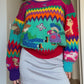 Pure wool embroidered pull