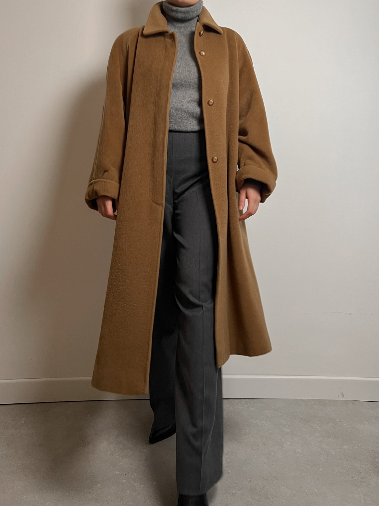 Marina Rinaldi wool and cashmere camel coat