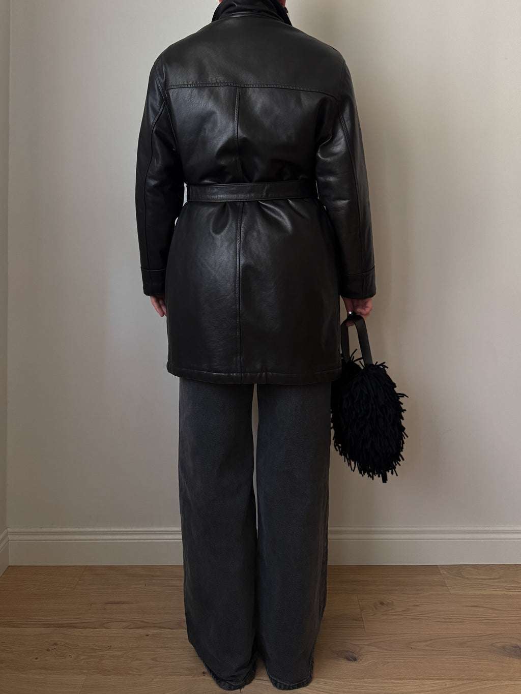 Real leather black jacket