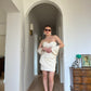 Pure silk ivory mini dress