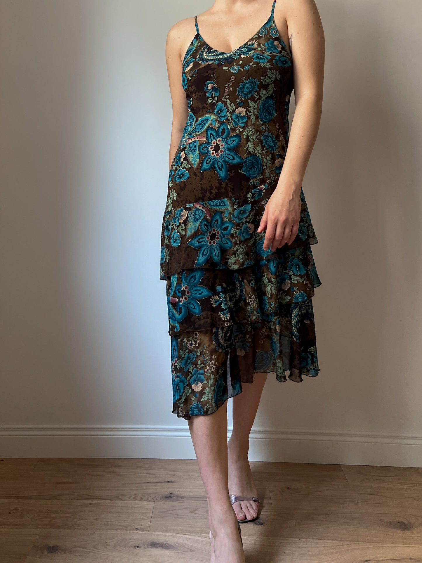 Pure viscose floral dress