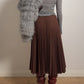 Pure virgin wool rust pleated skirt