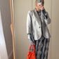 Pure silk silver jacket