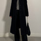 Wool and kid mohair black coat