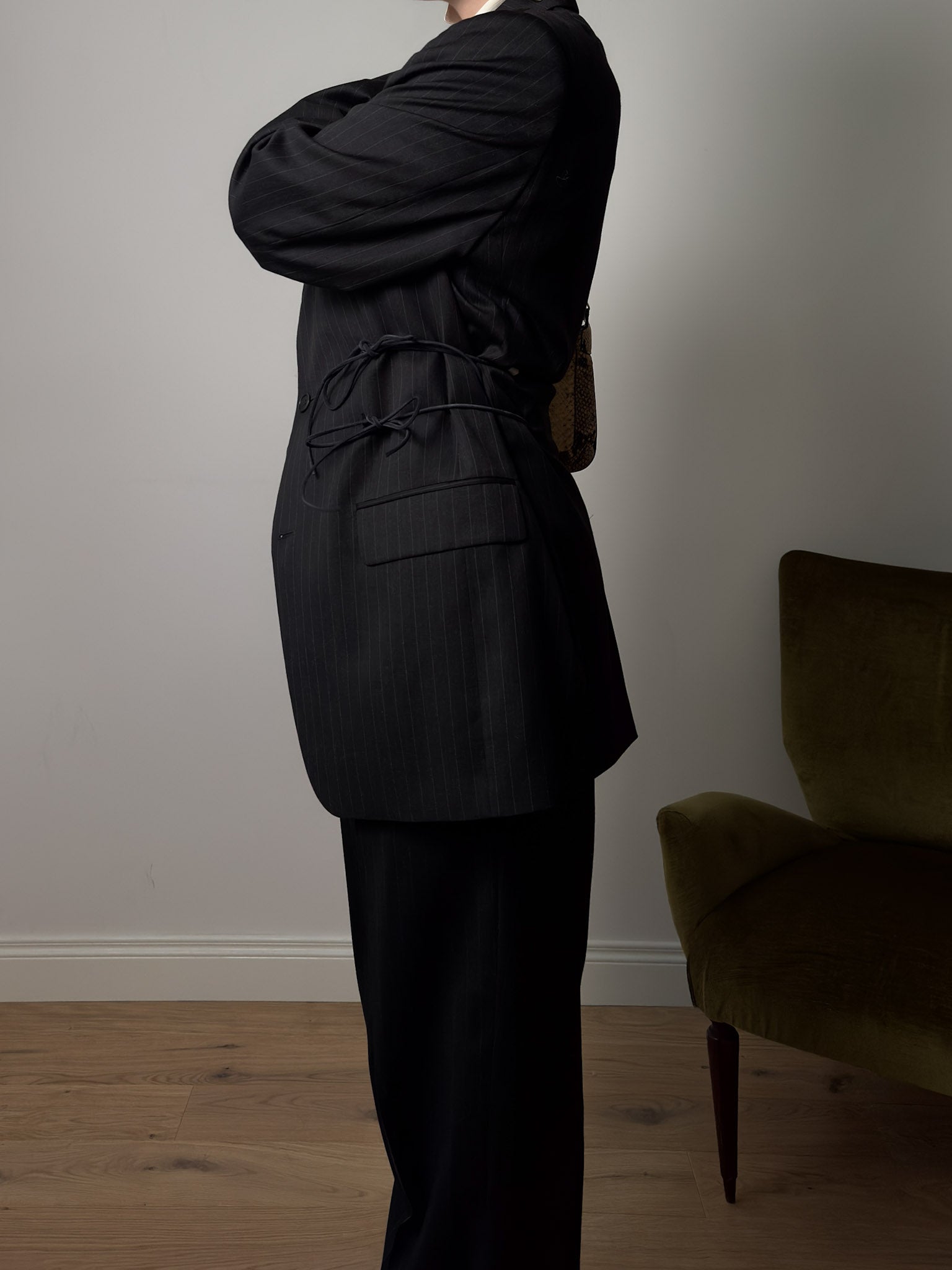 Brando pinstriped grey suit