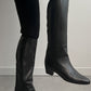 Genuine leather black boots