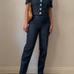 Pure linen blue denim suit