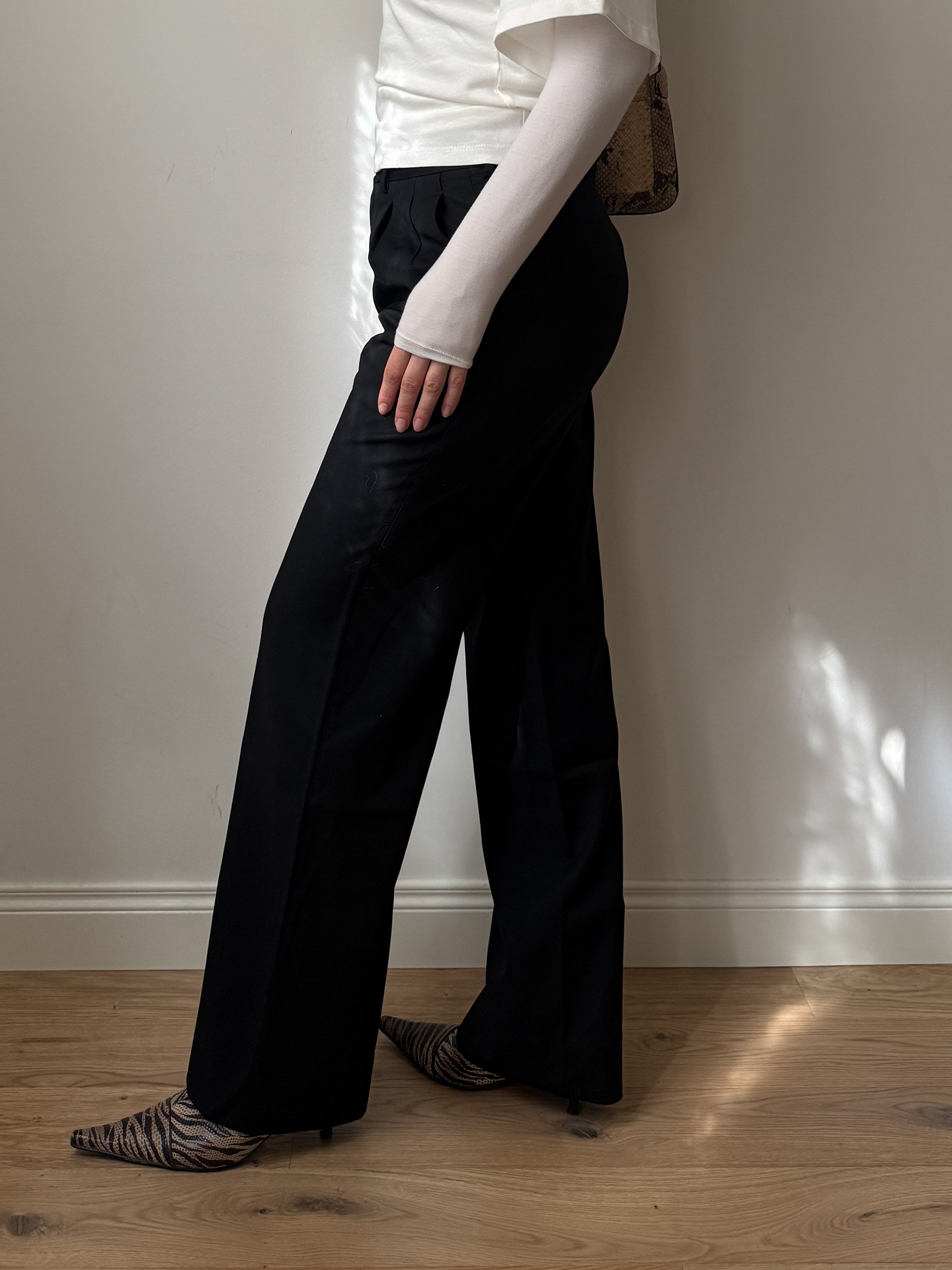 Pure wool black pants