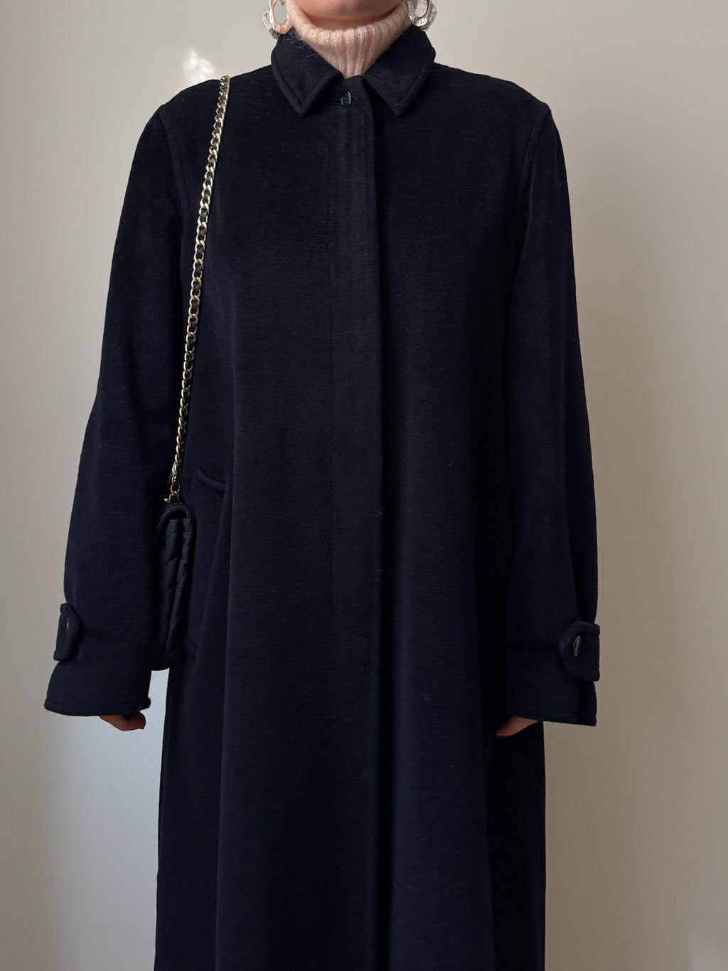 Max Mara wool and cashmere blue coat