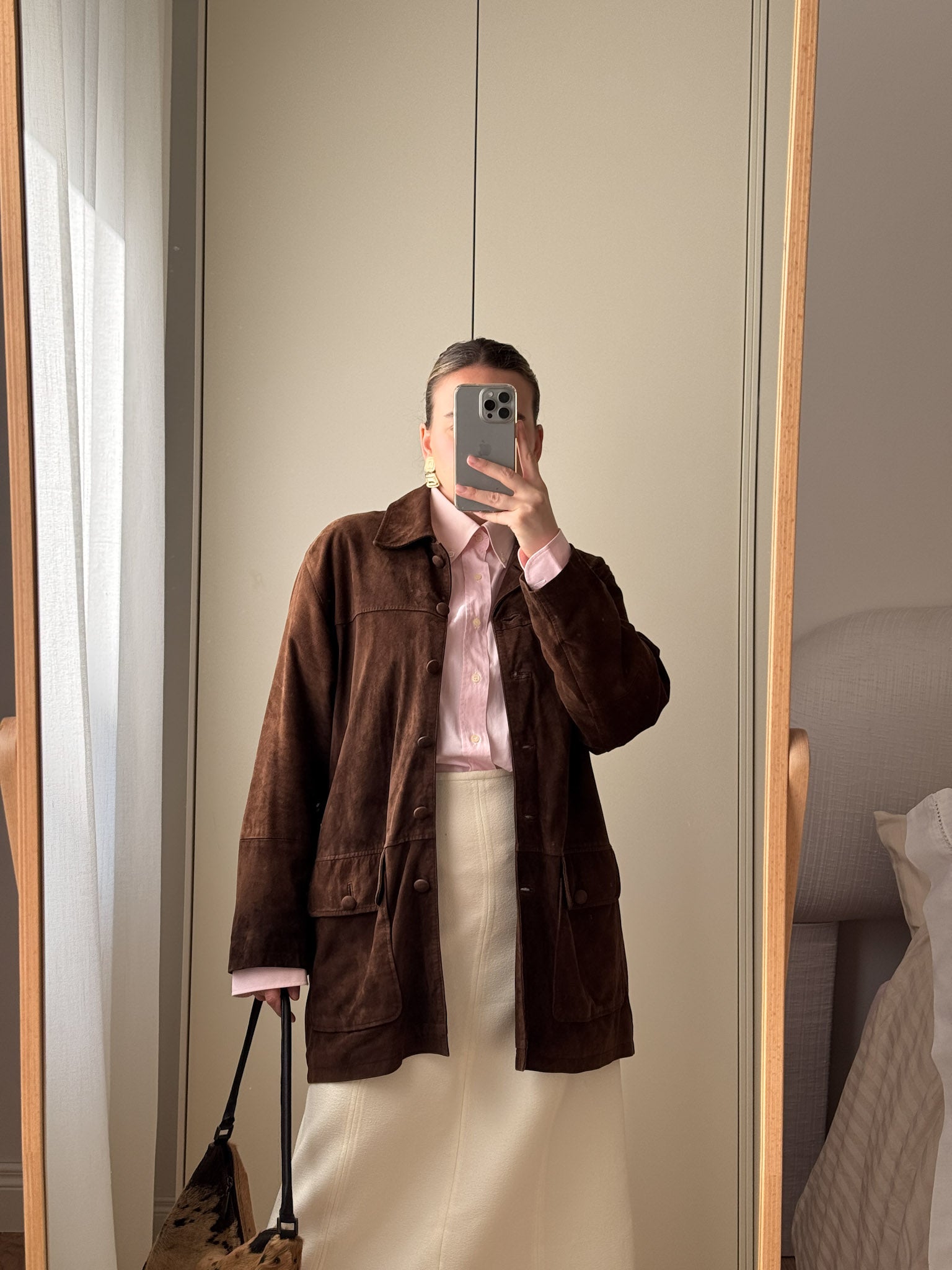 Real suede chocolate jacket