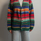 Pure wool striped cardigan