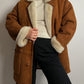 Vintage caramel shearling coat