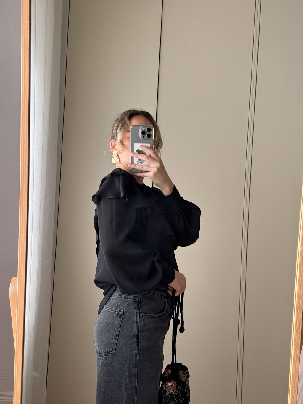 Made in France black blouse