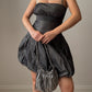 Voluminous grey balloon dress