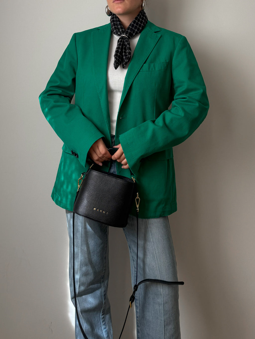 Pure cotton green blazer