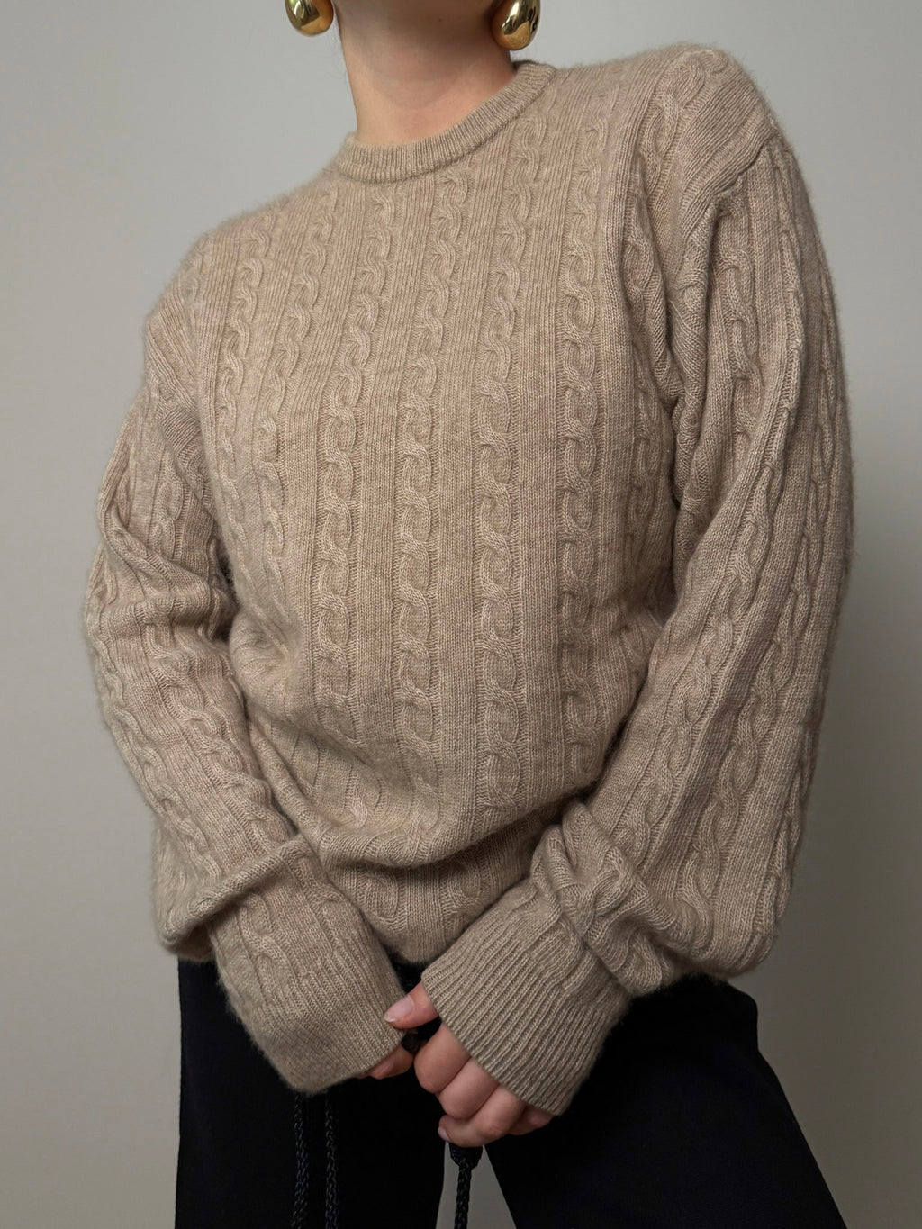 Pure cashmere sand pull