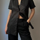 Pure linen black shirt