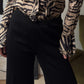 Pure merino wool black pants