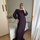 Pleated irregular purple dress