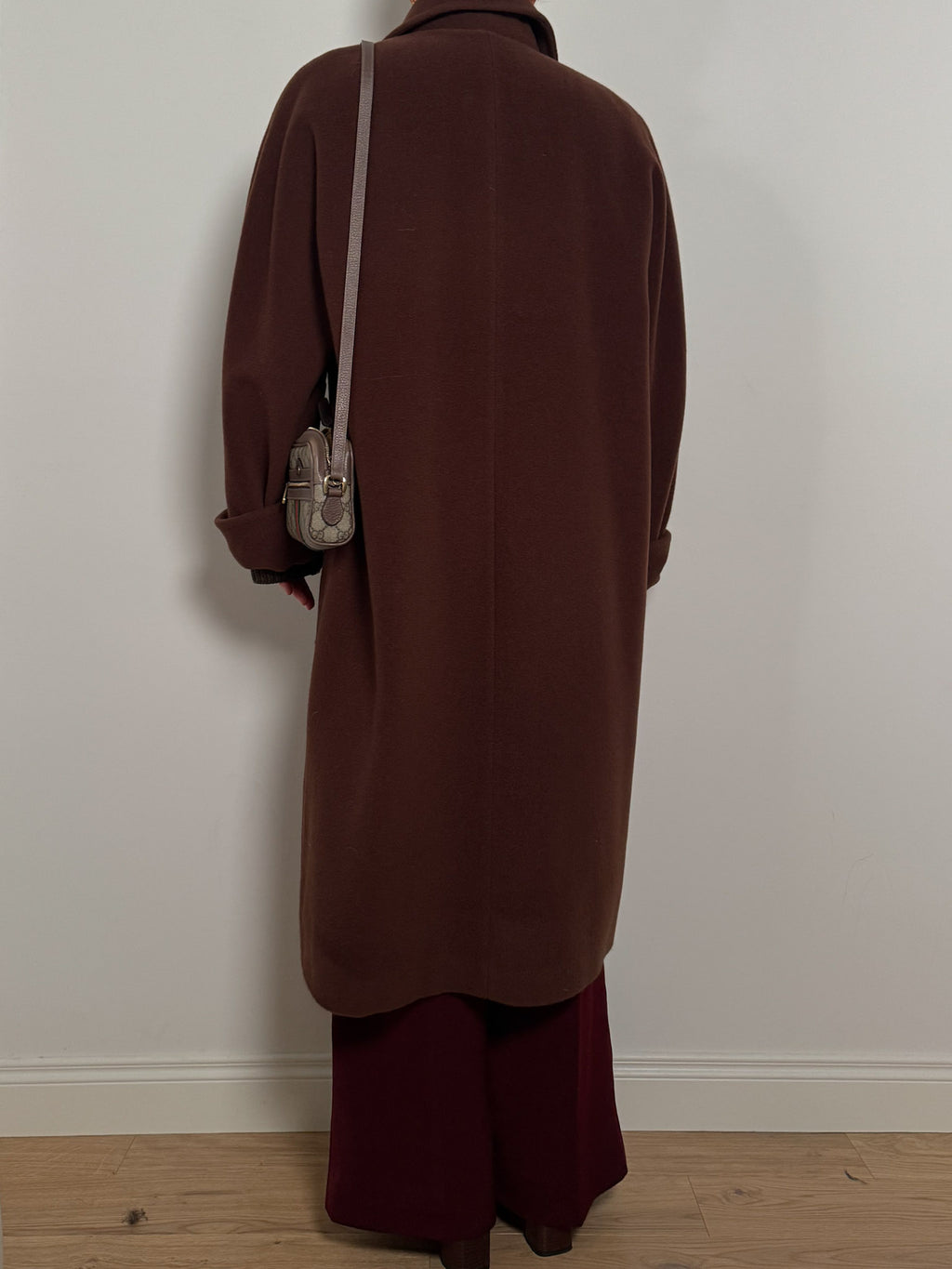 Wool and cashmere brown coat