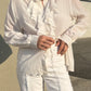 Silk blend ivory blouse