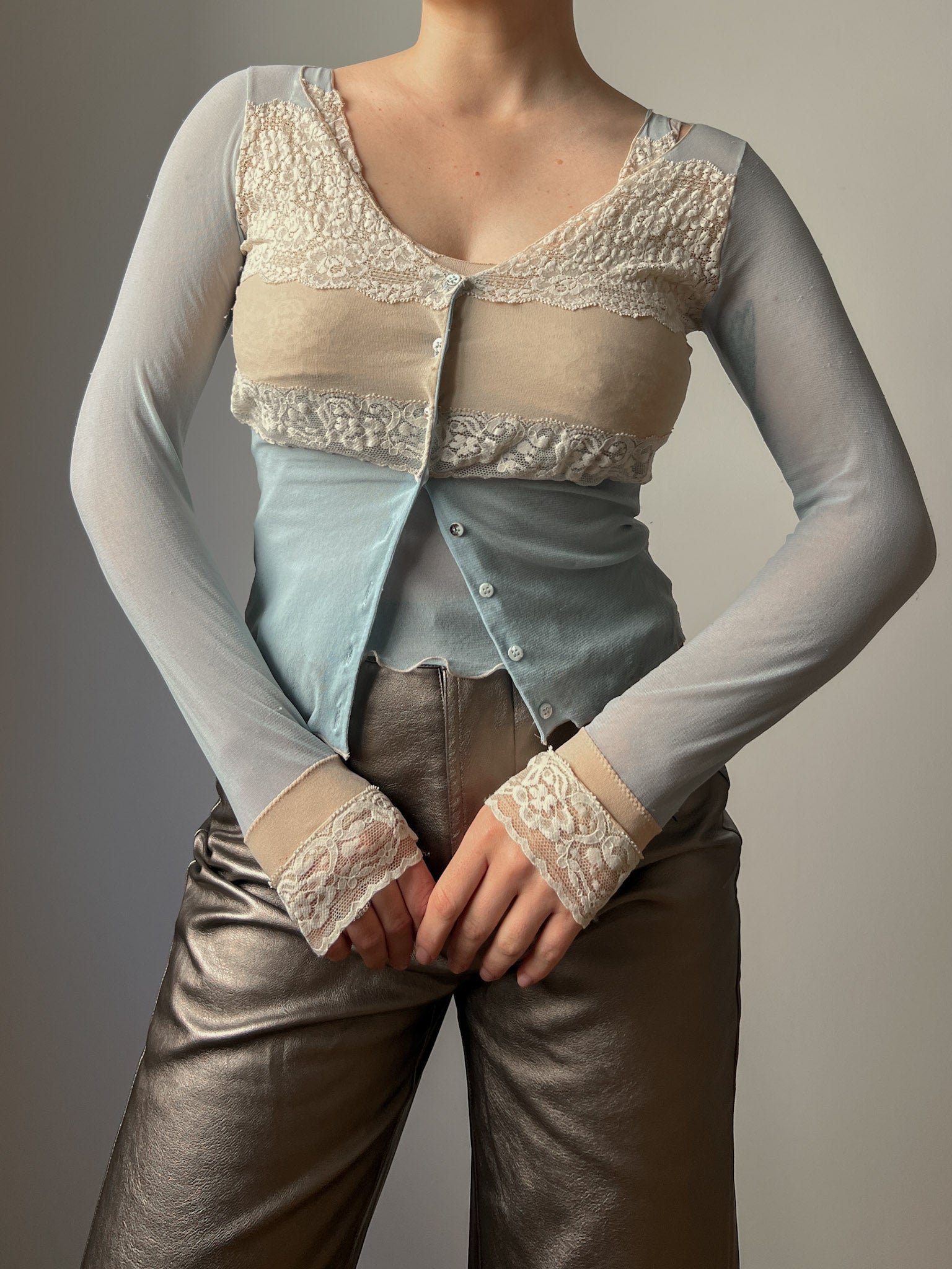 Blumarine sheer romantic set