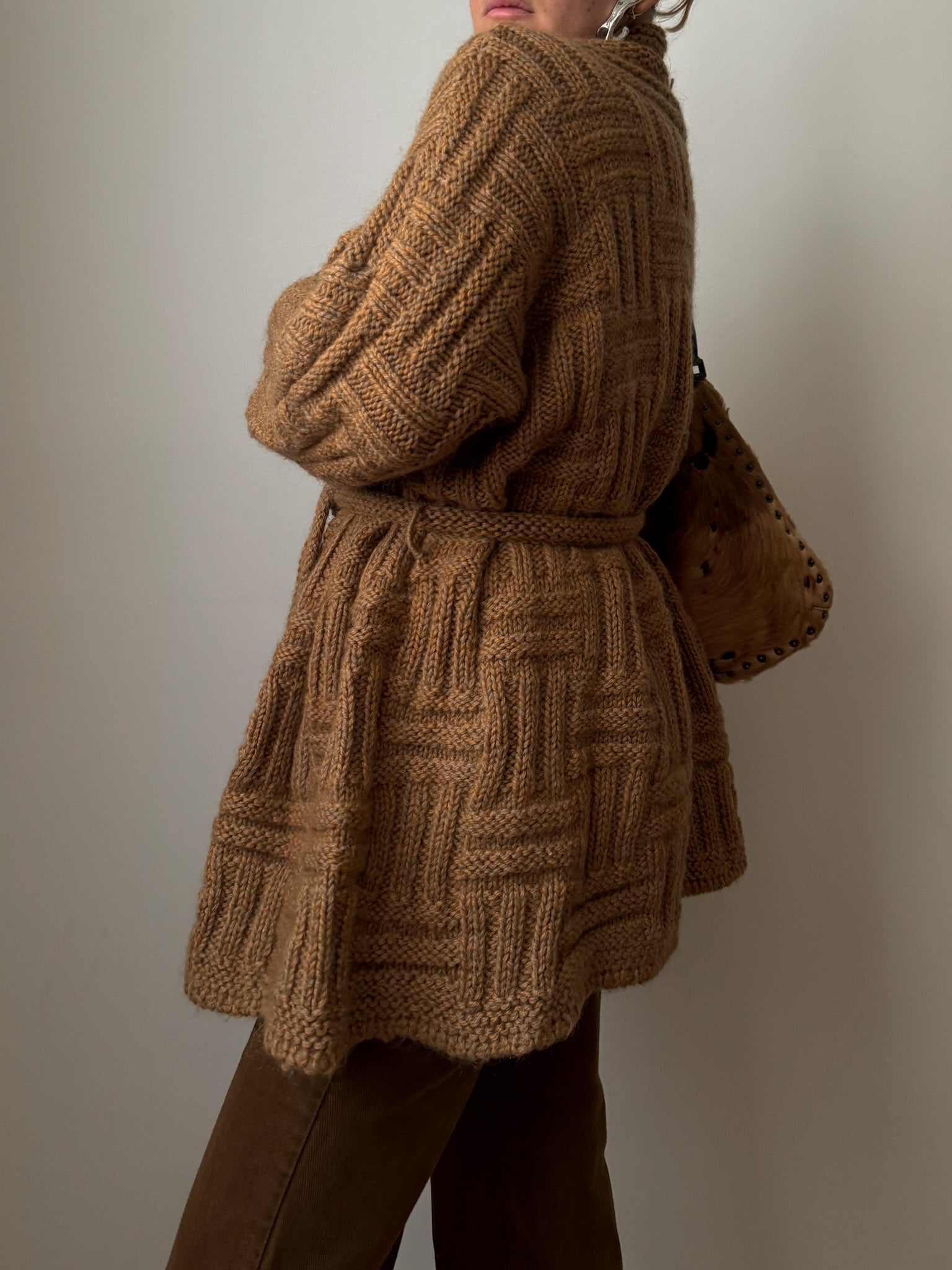 Pure wool embroidered cardigan