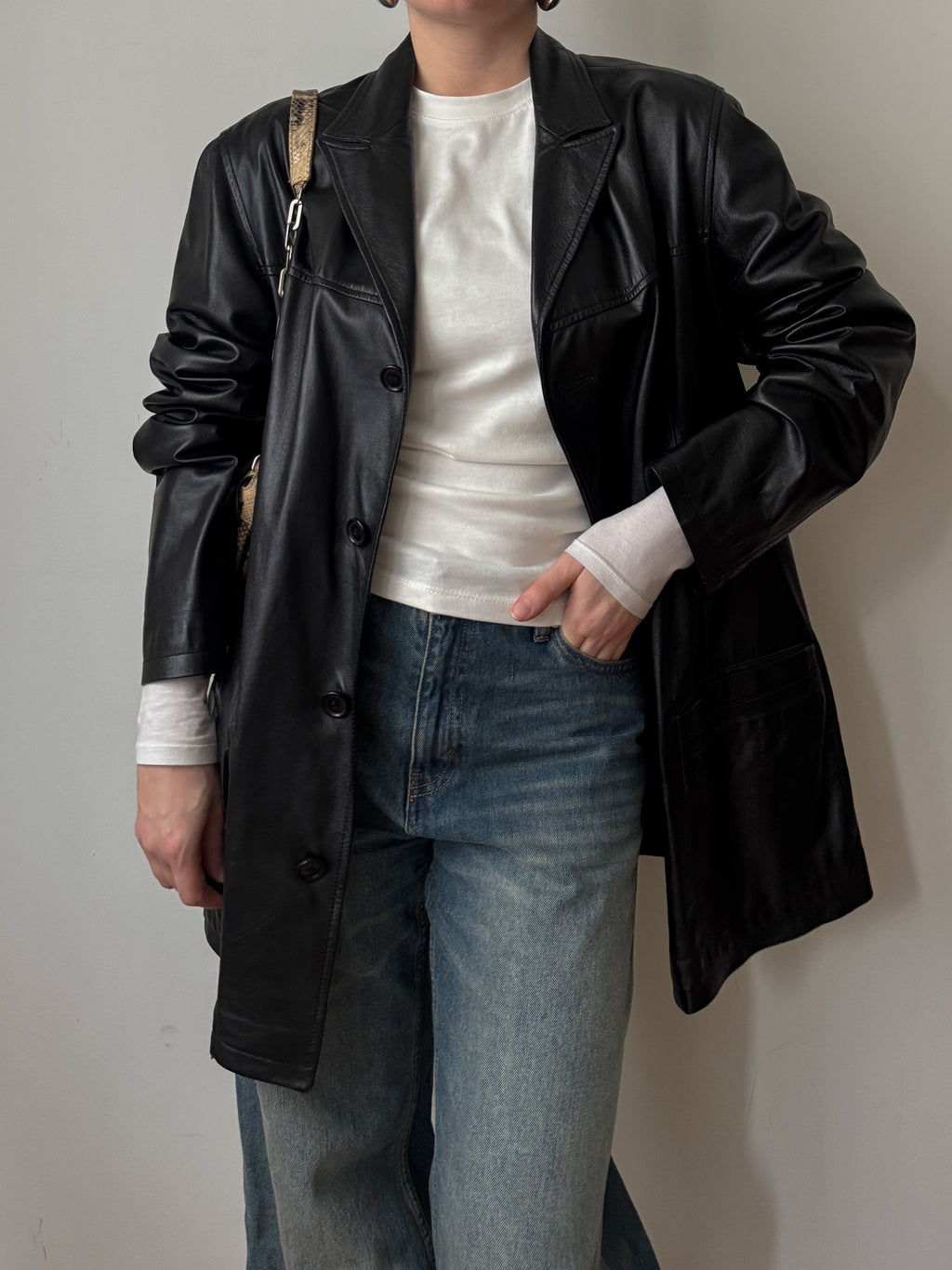 Real leather black jacket