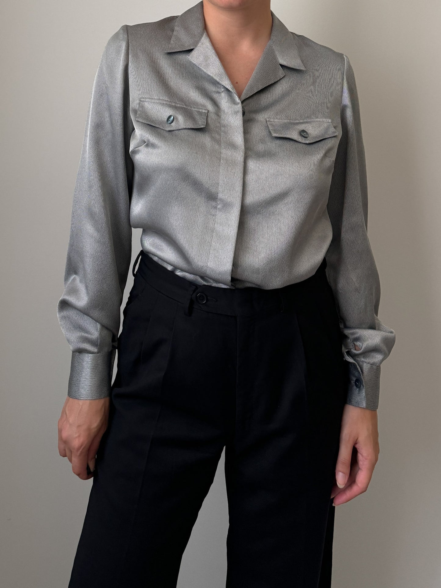 Metallic grey shirt