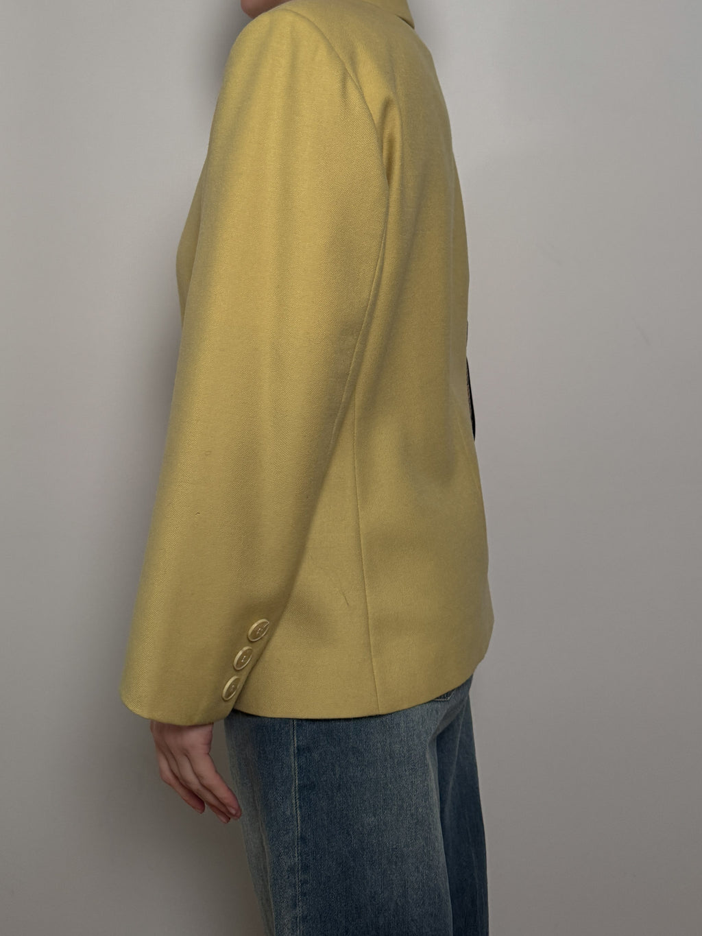 Pure virgin wool yellow blazer