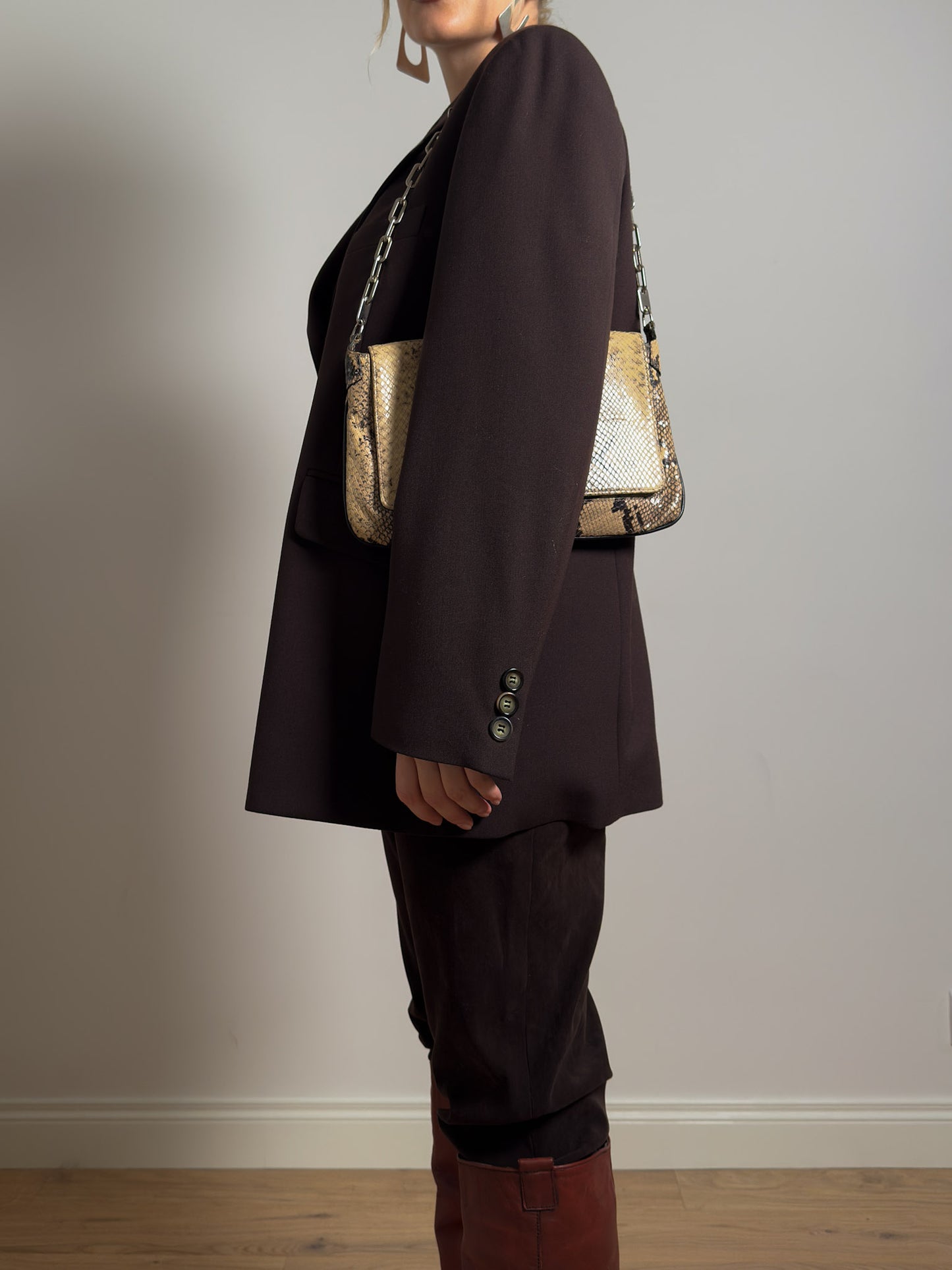 Pure wool chocolate blazer