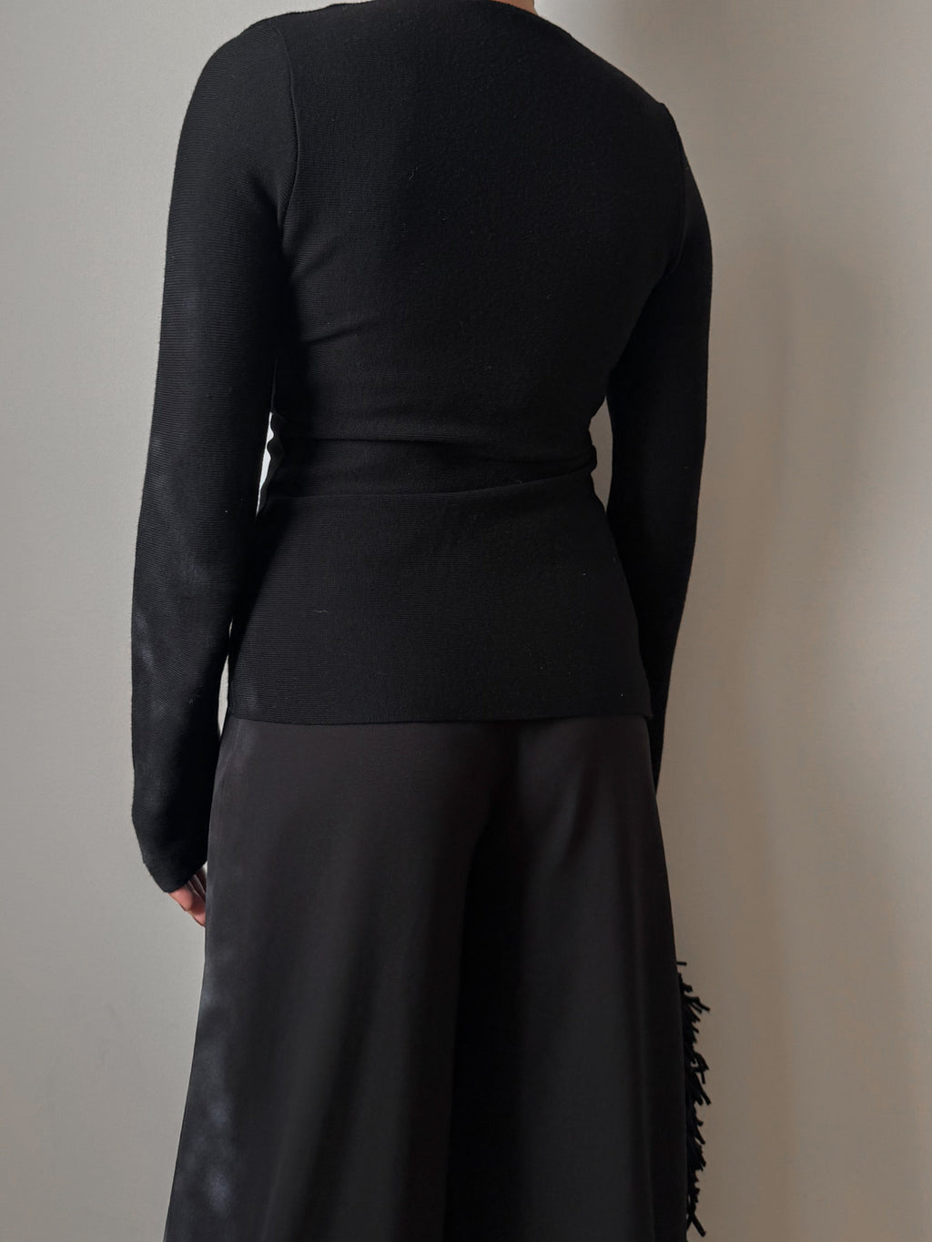 Pure merino wool black cardigan