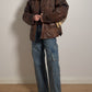 Real leather distressed jacket