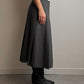 Pure virgine wool pleated grey skirt