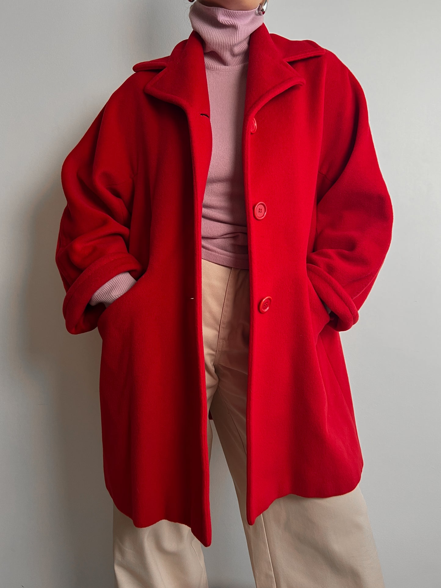 Max Mara pure virgin wool red coat