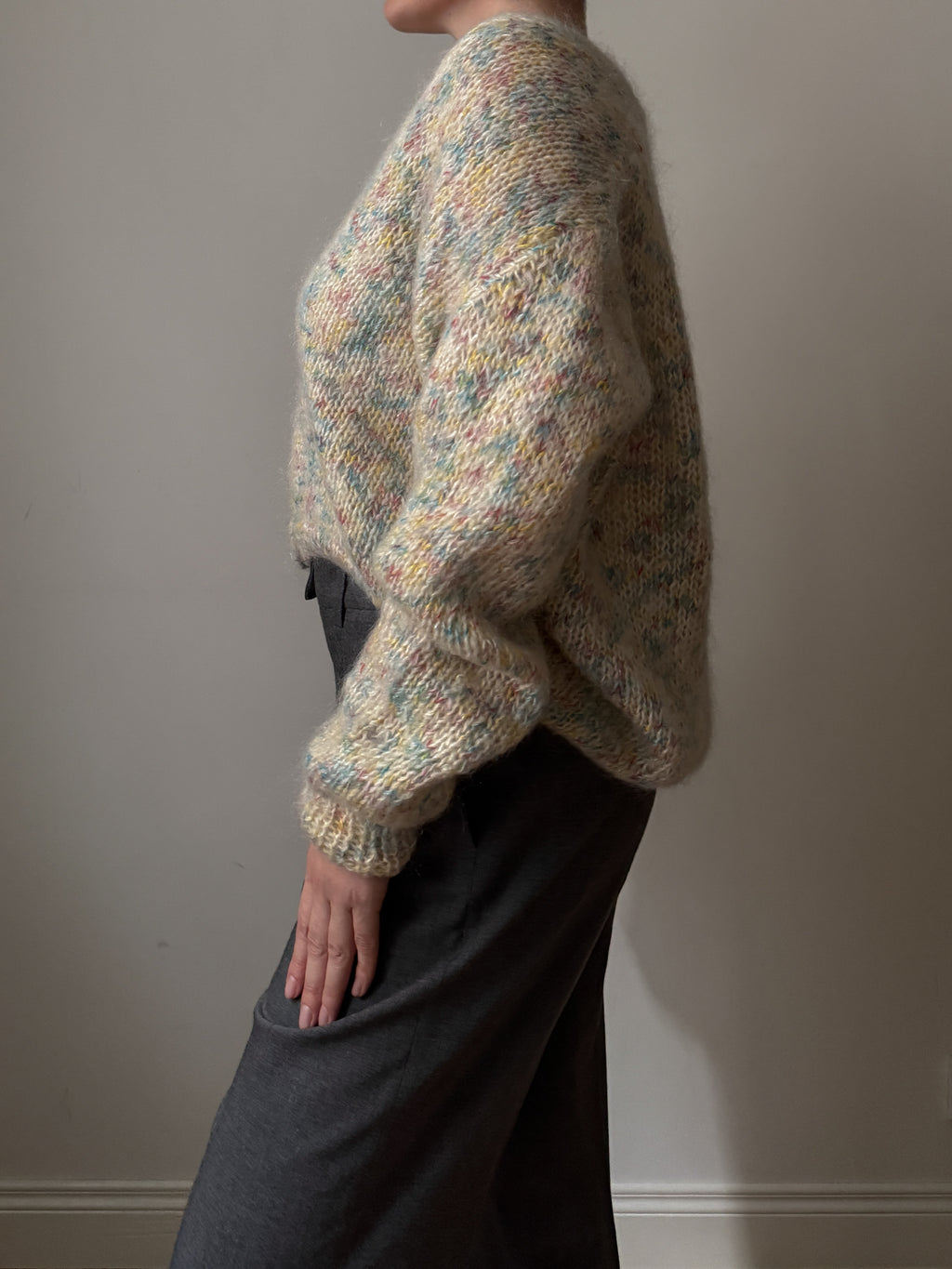 Pure wool embroidered cardigan