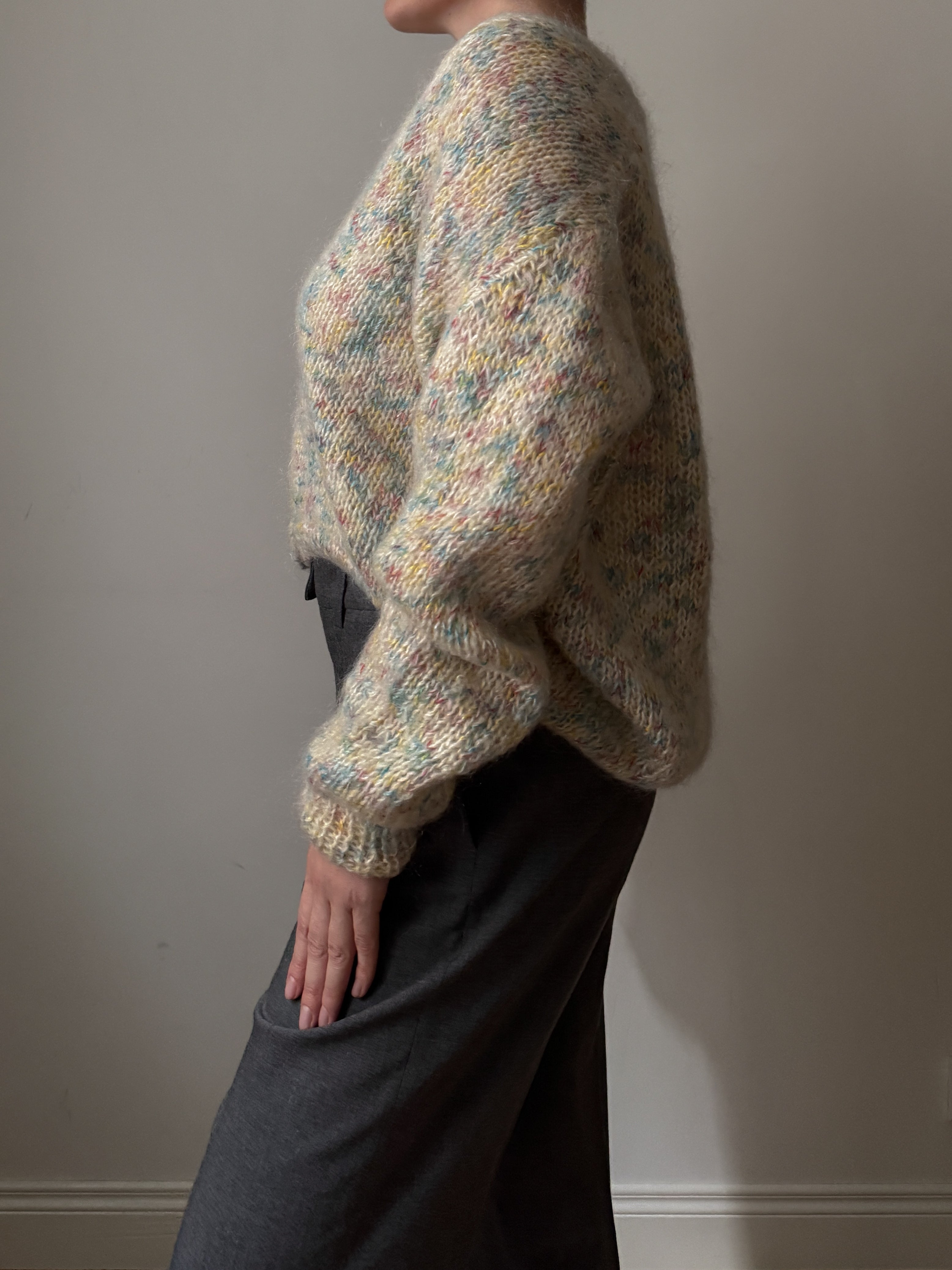 Pure wool embroidered cardigan