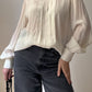 Silk blend ivory blouse