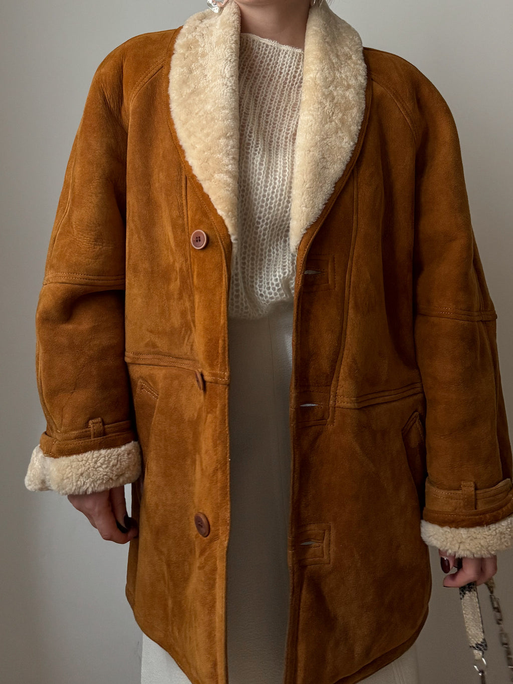 Original Shearling cognac coat