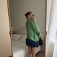 Silk blend green shirt