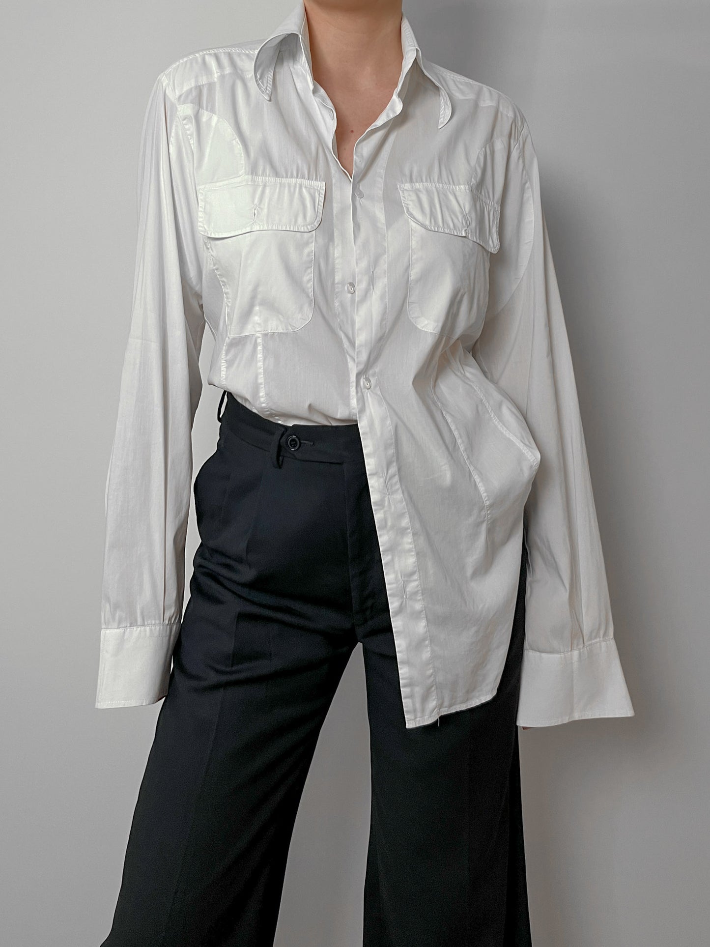 D&G pure cotton white shirt