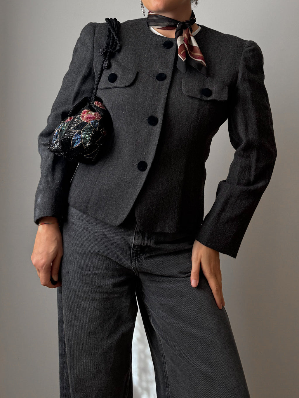 Pure wool grey jacket